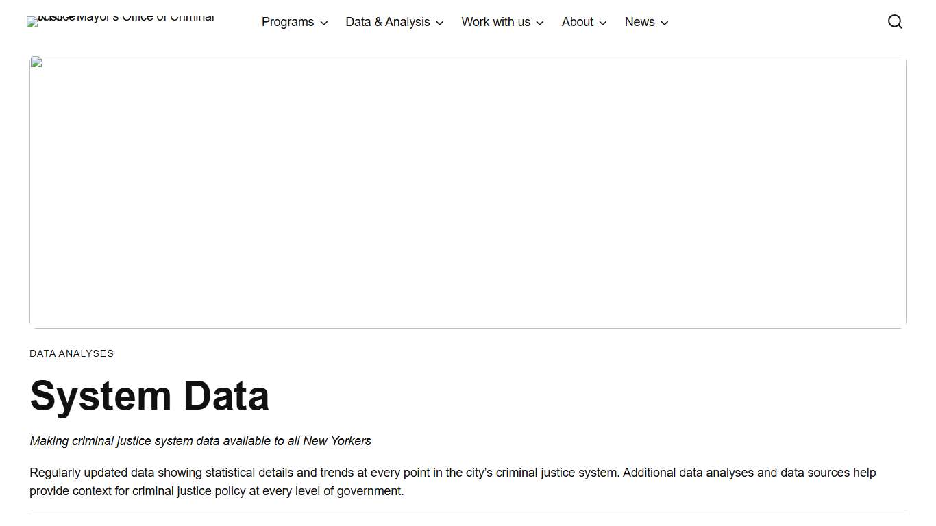 System Data - NYC - Mayor's Office of Criminal Justice